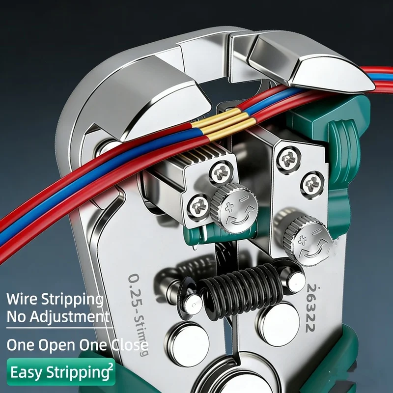 DT16 2-in-1 Wire Stripper and Crimper Pliers Automatic Cable Peeler Electrical Terminal Tool for DIY and Professional Use