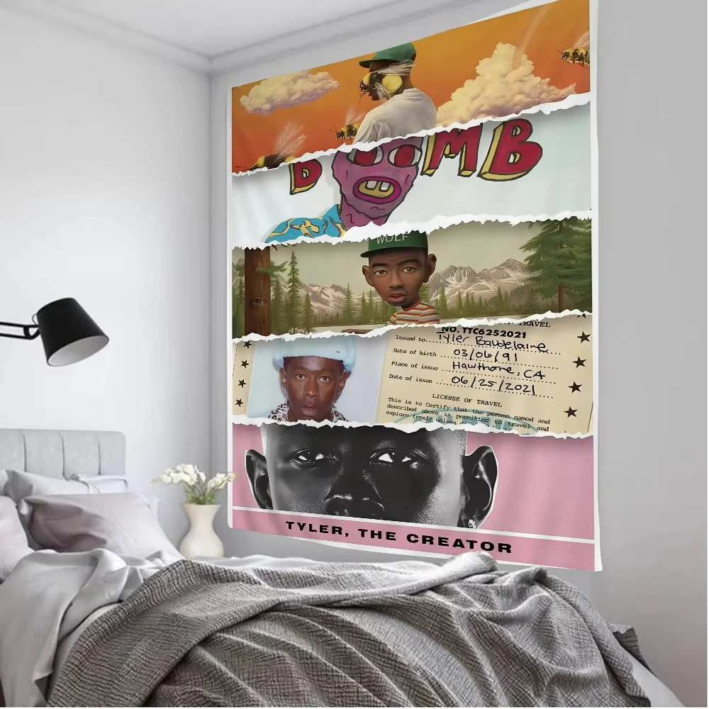 Flower Boy Tyler The Creator Bohemian Tapestry Hippie Wall Hanging Tapestry Dormitory Living Room Bedroom Banner Home Decoration