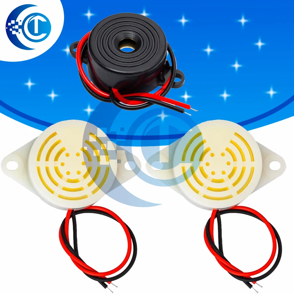 SFM-20B SFM-27 High Decibel Active Buzzer Module,DC 3-24V Continuous Sound Alarm Compatible for Arduino for Smart Device Warning