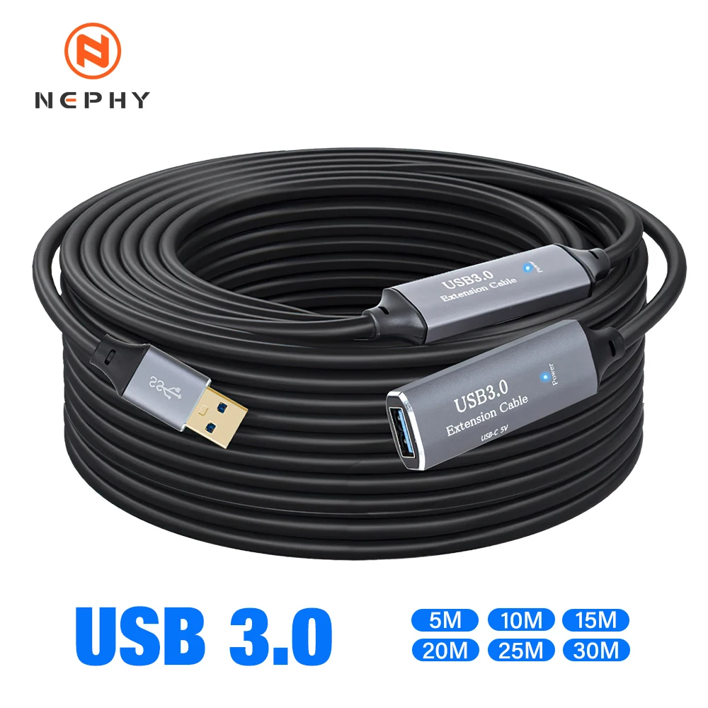 

Усилитель сигнала USB 3.0 Удлинительный кабель 5 Гбит/с Высокоскоростной активный USB-удлинитель «папа-мама» для ноутбука ПК Жесткий диск ТВ PS4