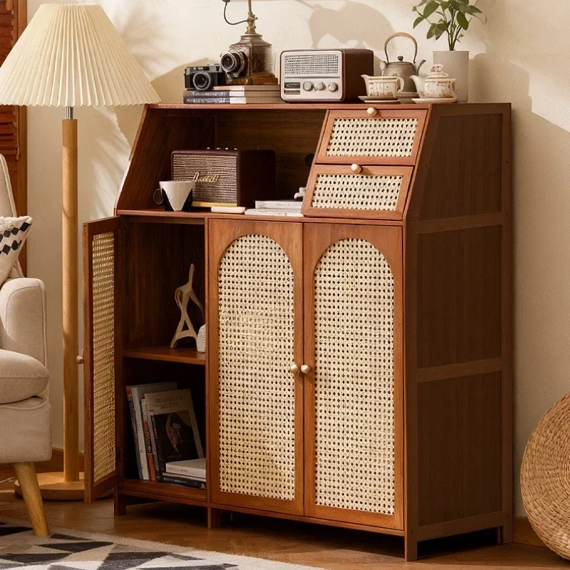 Multi-functional Bookshelf Floor-to-ceiling low bookcase Household storage cabinet Dust-proof storage cabinet with door