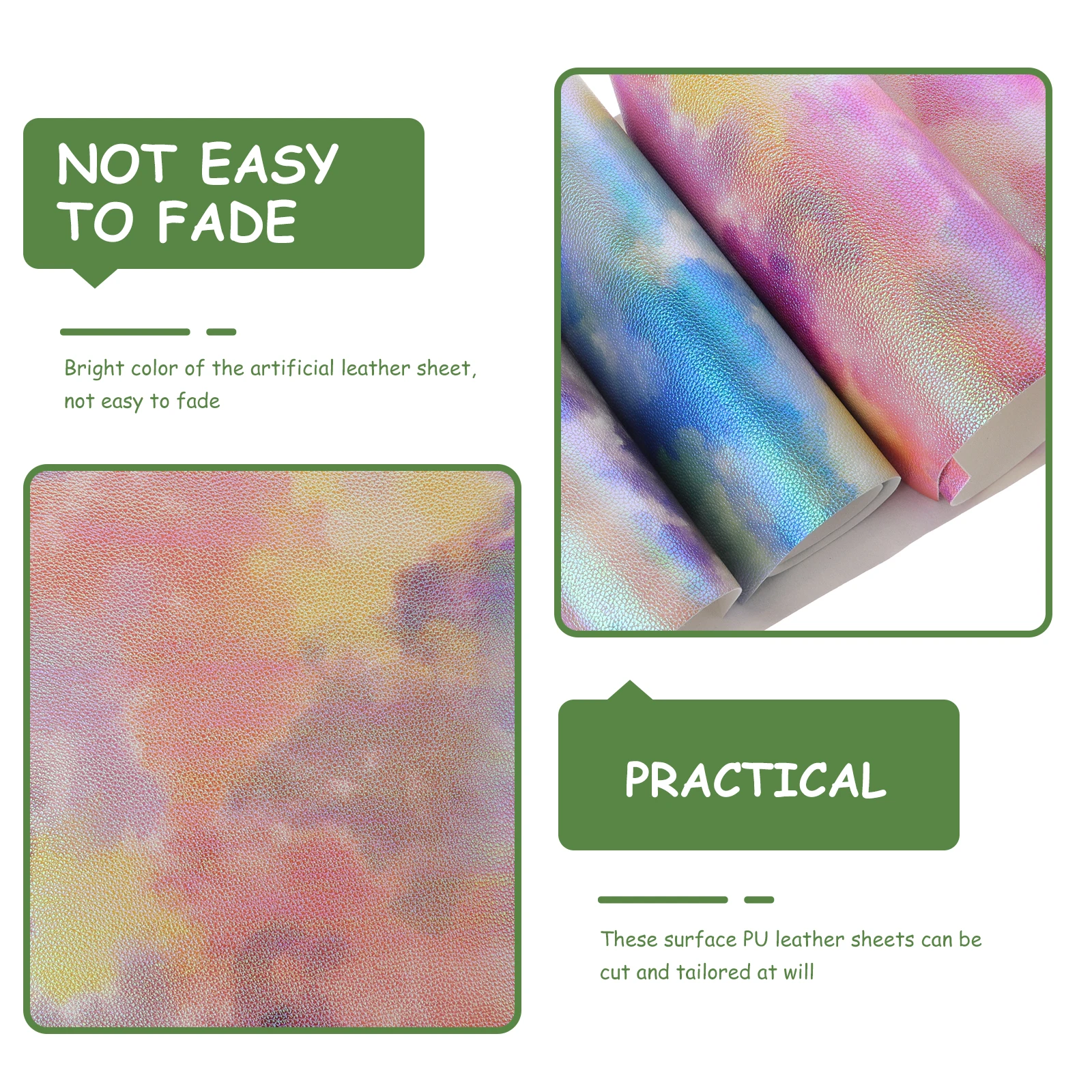 

5pcs Diy Bag Craft Material Sheets For Crafts Making Decorative Faux Sheets Pu Fabric For Home Crafts Making