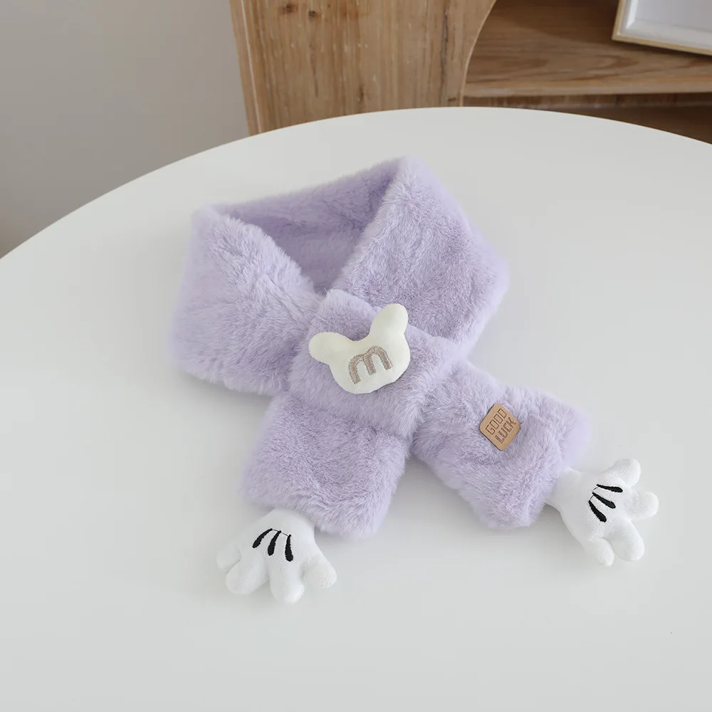 Leuke Minnie Mouse pluche sjaal Winter warm Cartoon Anime sjaal verdikte sjaal gevuld zacht voor kinderen verjaardagscadeau