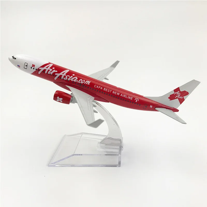 

1/400 Scale 737 Asia Airline Alloy Aircraft Model 16cm B737 Aircraft Model with Stand Simulation Airliner Static Decoration Toy