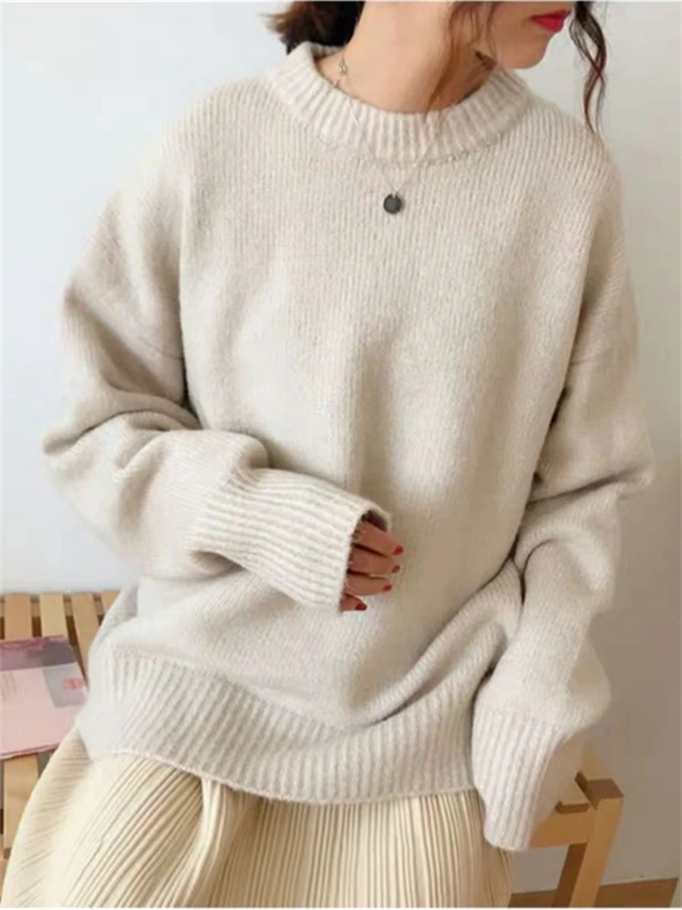 Women Sweater Womens Winter Sweaters Pullover Traf Female Knitting Overszie Long Sleeve Loose Knitted Outerwear Ropa De Mujer