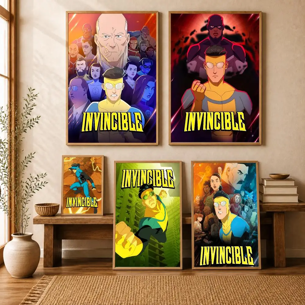 I-Invincible Anime-Poster Moderne Wohnzimmer Schlafzimmer Bar Flur Wasserdichte Wandkunst Ästhetische Dekoration