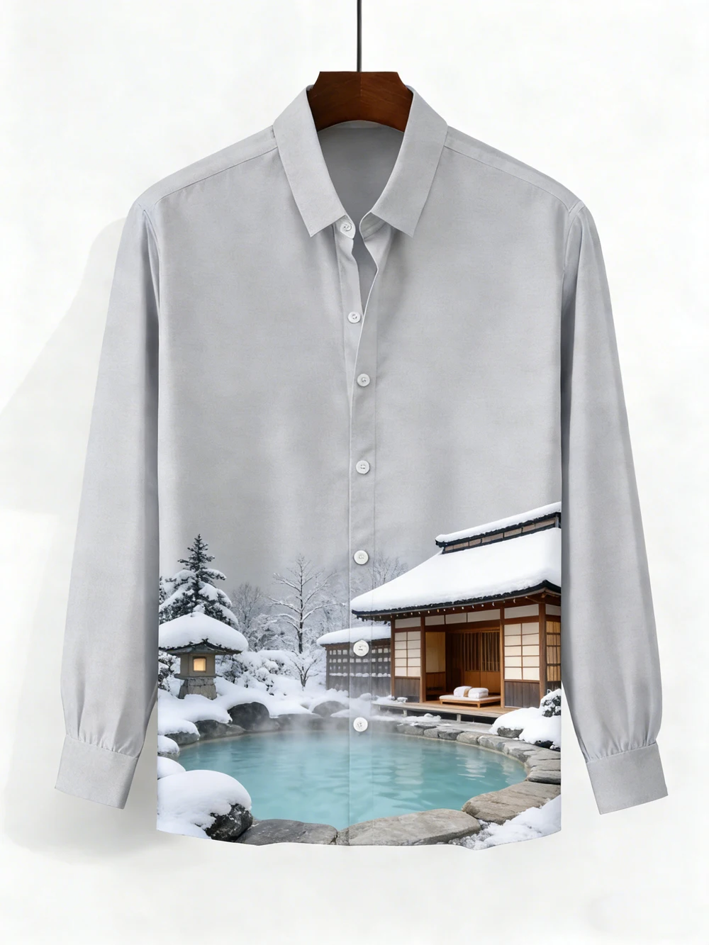 2026 Men's Elastic Long Sleeve Shirt High Definition Japanese Theme 3D Printed Shirt Hawaiian Outdoor Social Party Mens Clothing