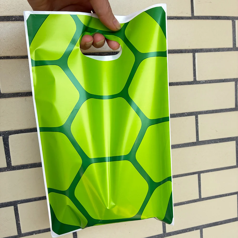 Schildkröten-Geschenktüten Grüne Partytüten Cartoon-Schildkröten-Tasche Geschenk für Schildkröten-Themenparty-Dekorationen Partyzubehör – Detail 2