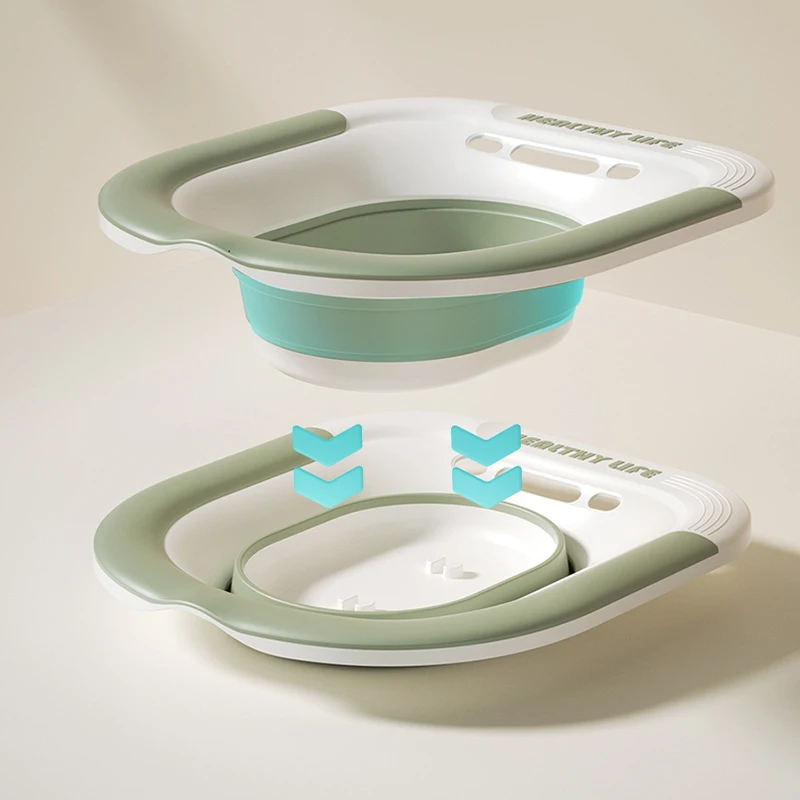 1pc multifunctional collapsible maternity washbasin, squat-free maternity care basin, soaking basin (with rinsing accessories)