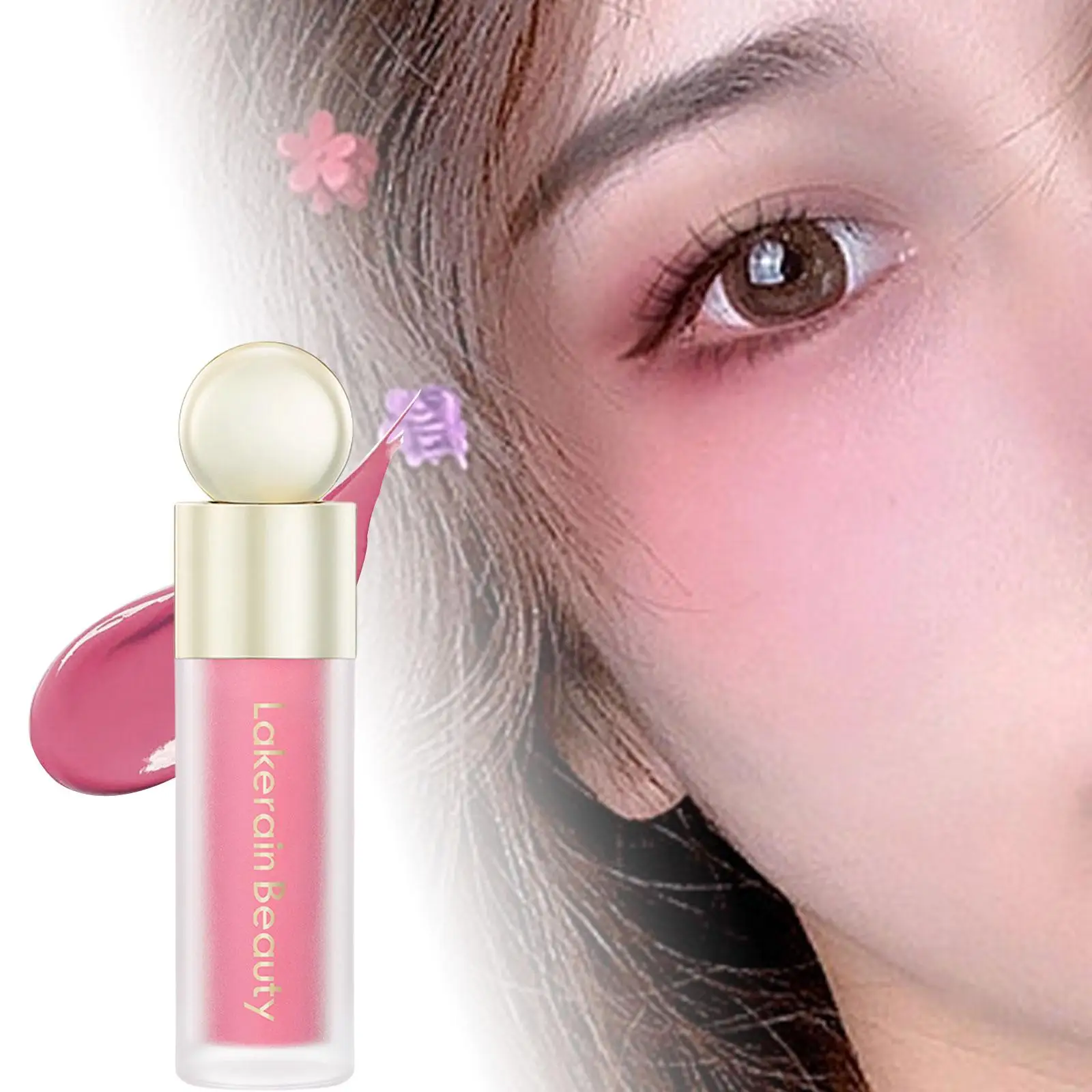 Nourishing Smooth Liquid Blush Makeup Waterproof Blendable Blusher for Face Cheeks Party Prom Women