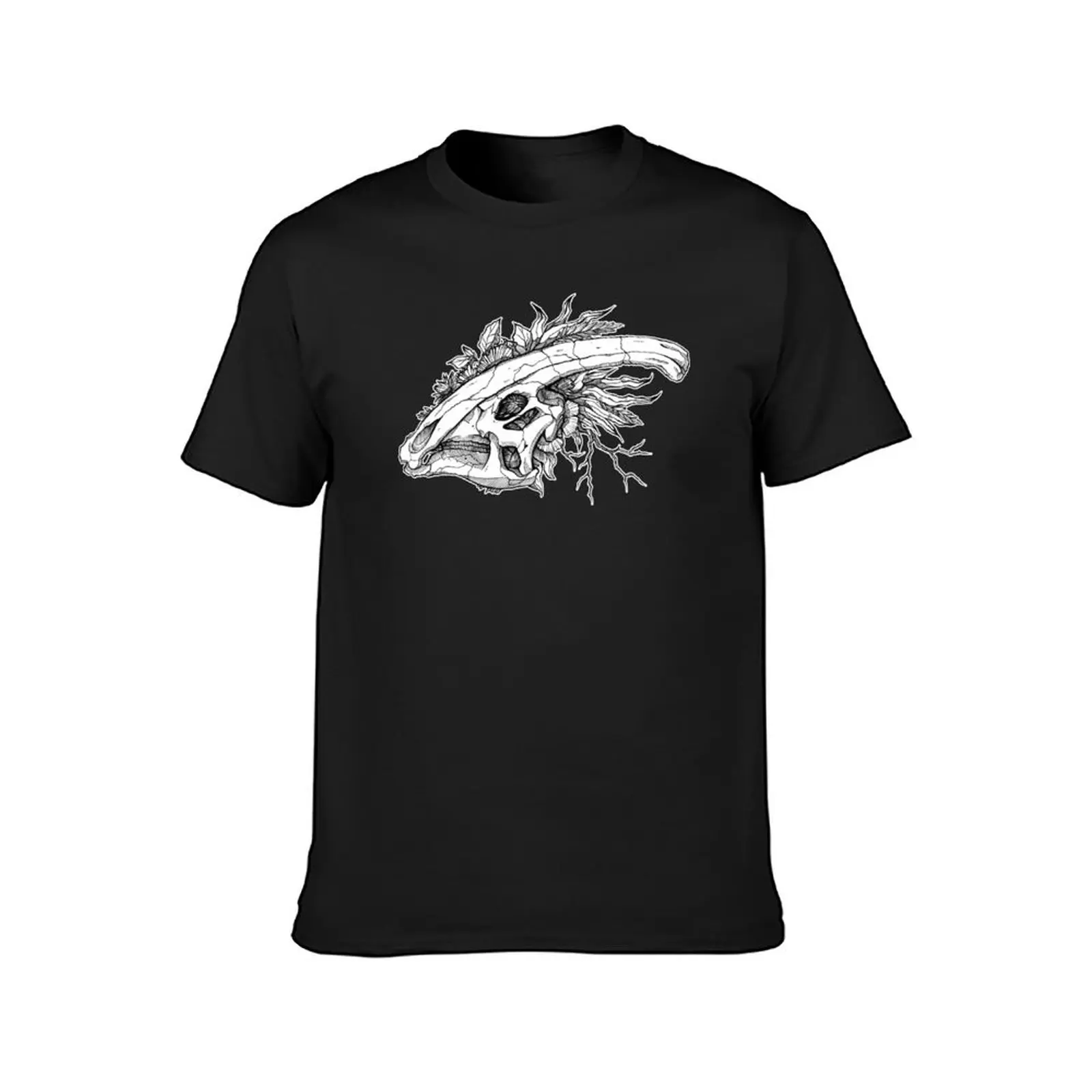 Parasaurolophus Skull 1.1 T-Shirt summer clothes sports fans mens tall t shirts