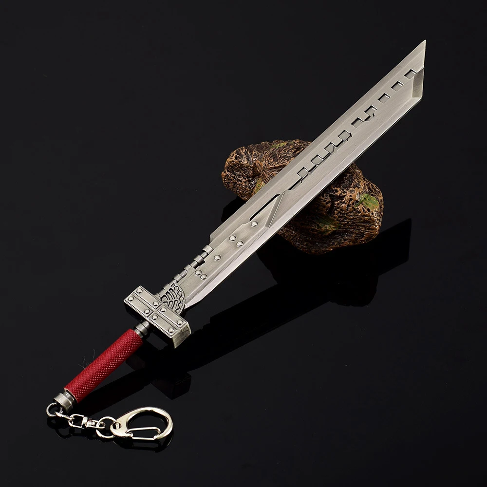 LLavero de espada Buster Cloud Strife de 22cm para hombre Final Fantasy 7 Remake Zack Fair arma espada de armadura llavero llaveros