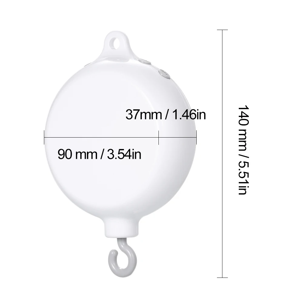 Музыкальная шкатулка для детской кроватки, поворотная Музыкальная шкатулка с дистанционным управлением и музыкальными колокольчиками для детей, с USB-проводом