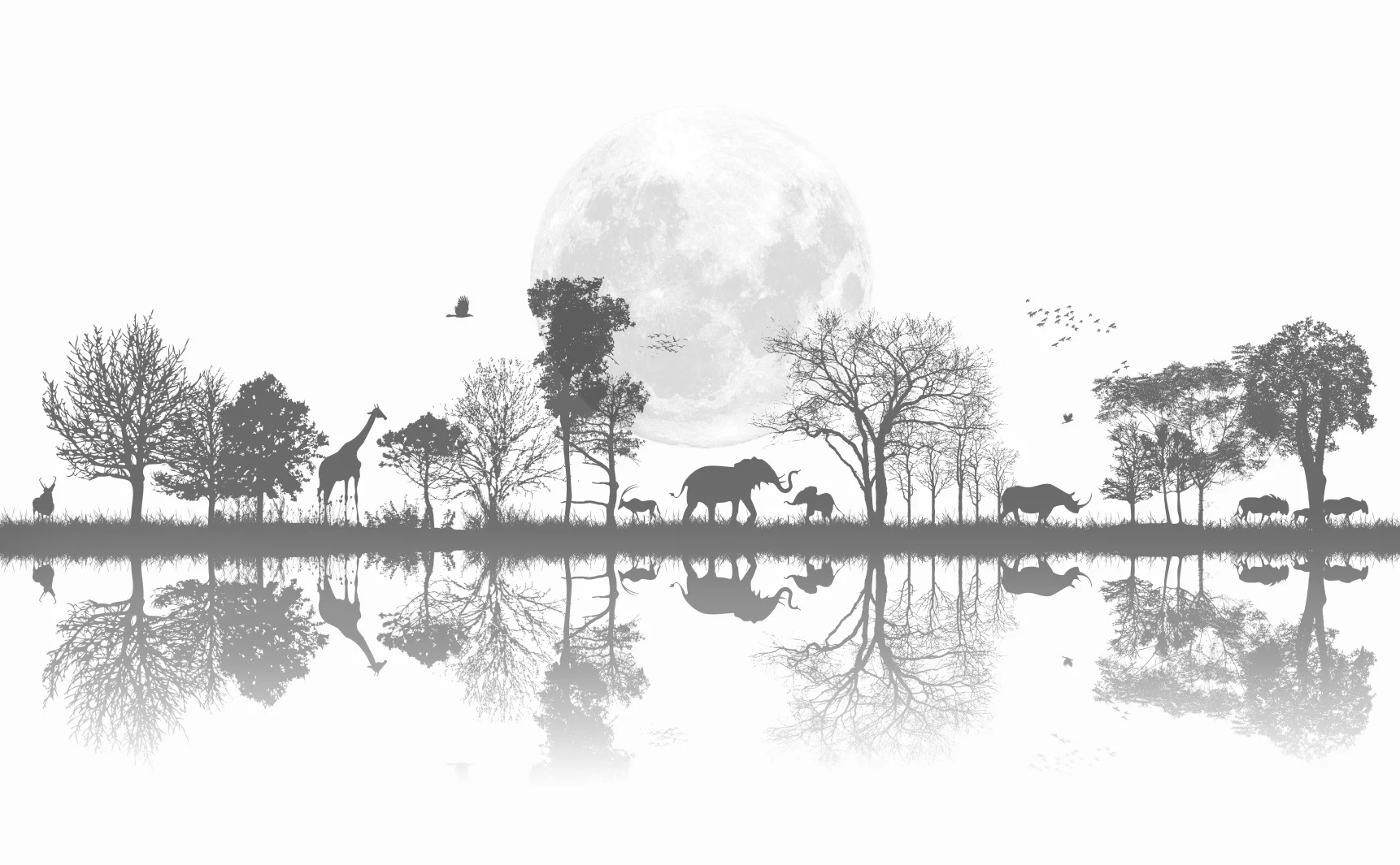 

3D обои нестандартного размера, мультяшные животные, тропический лес, джунгли, фоновая роспись, детский домашний декоративный настенный обои