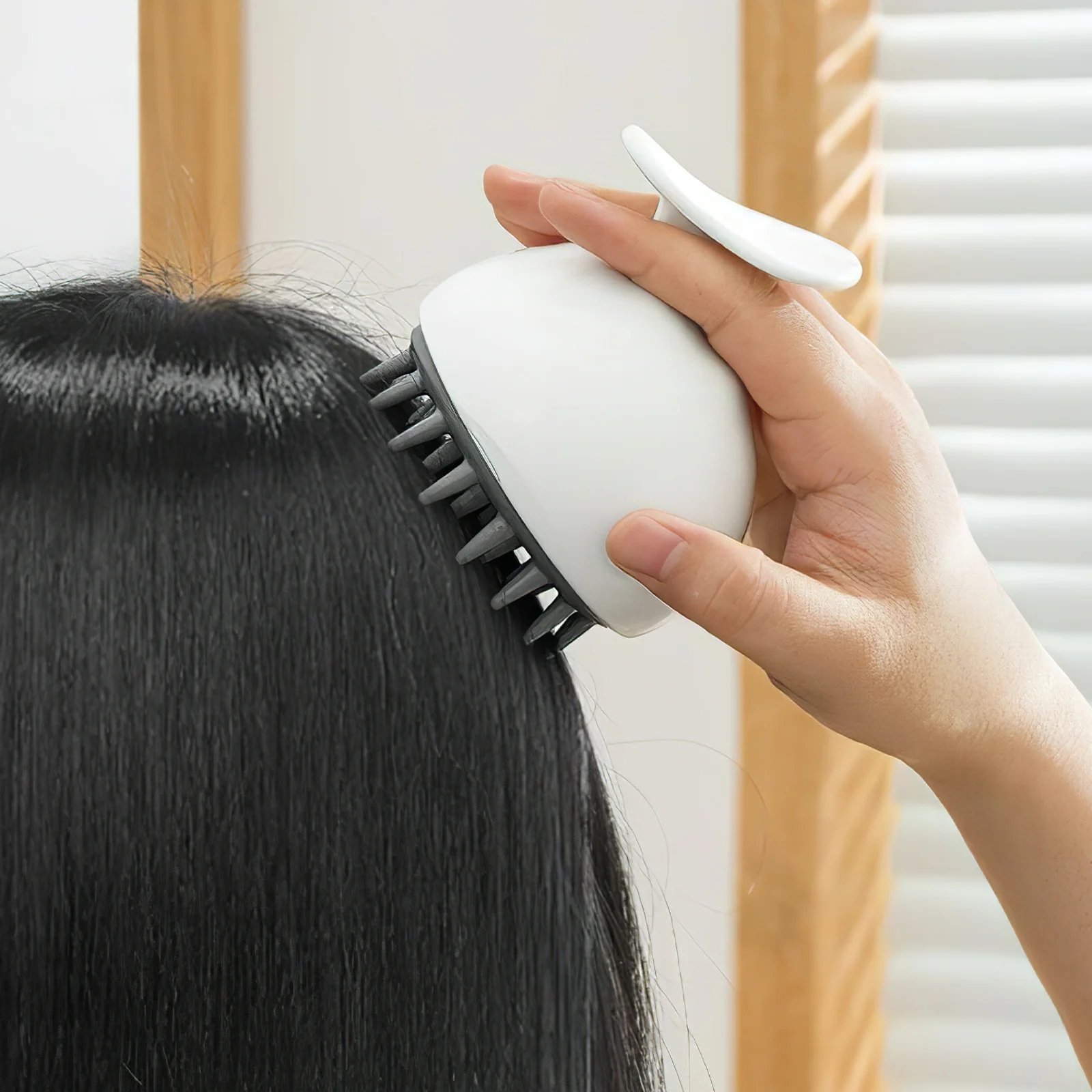 

2 Pcs Scalp Massager Cleansing Shampoo Japanese Style Travel Lightweight Portable Hair Brush Home Hotel silicone head wash