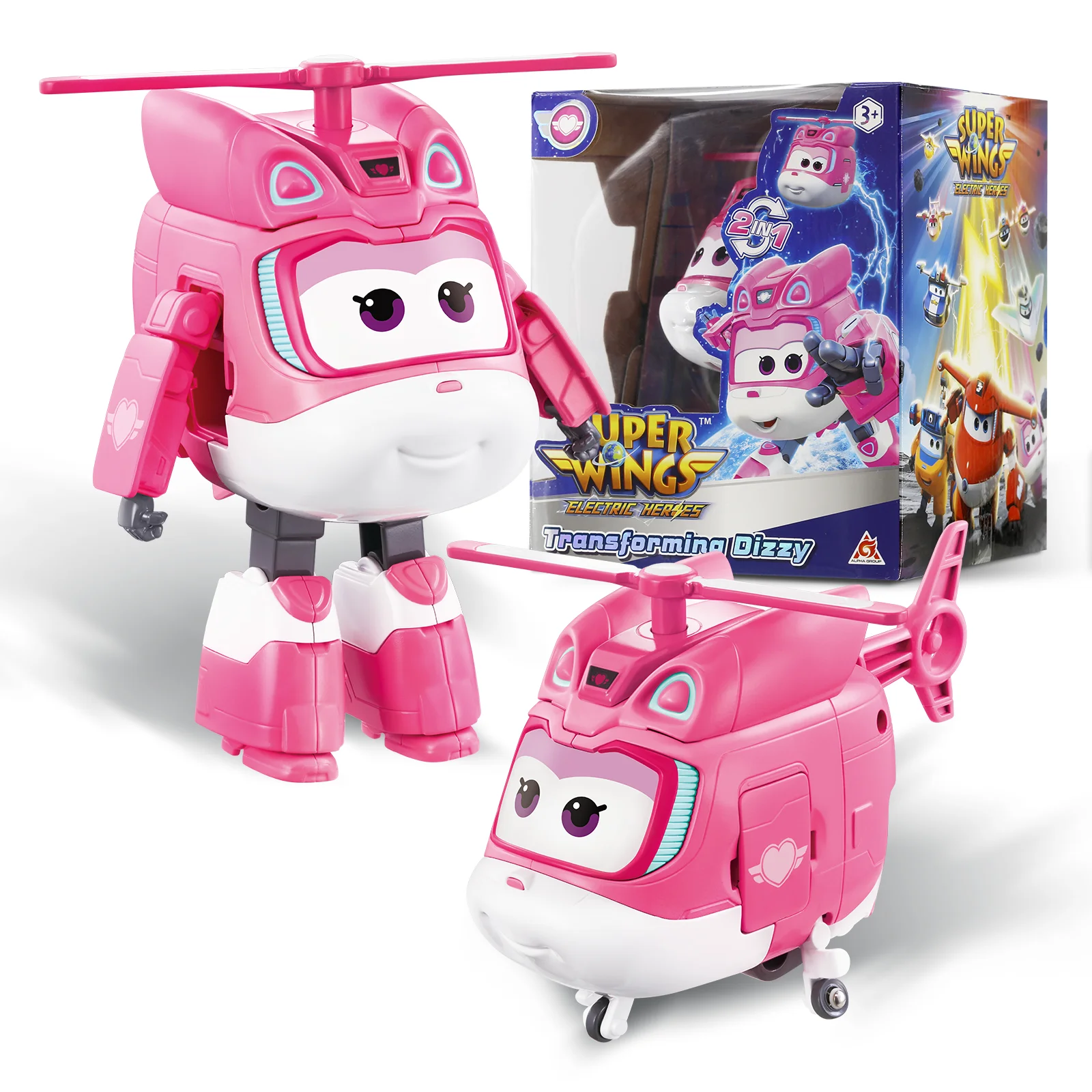 Figuras de acción de Super Wings S8 para niños, juguetes transformables de avión a Robot, deformación en 10 pasos, 5 pulgadas, novedad