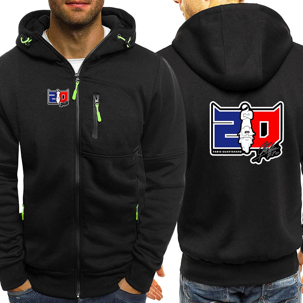 Fabio Quartararo 20 Motorcycle Racing Logo Print Coat Jacket 2026 Spring And Autumn Men's Practical Fabric Skin-friendly Hoodies
