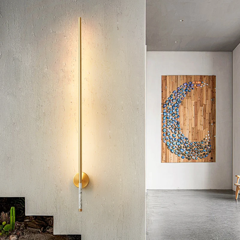 wall lamp post modern Simple LED marble lamp Bedroom Bedside Living room wall lamp