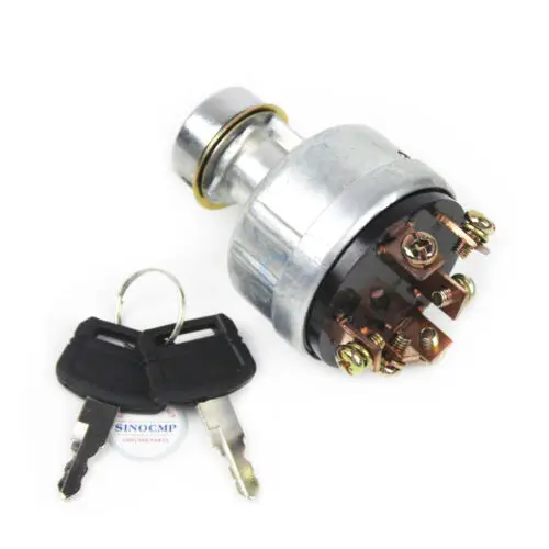 Starter Key Ignition Switch for Hitachi Excavator EX200-1 with 6 Pins Interior Parts Switches Controls Switches Relays