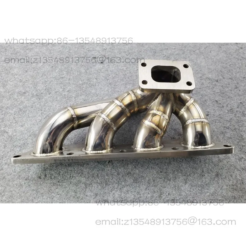 

Modified stainless steel turbo banana, head coke exhaust manifold for 4G18 engines