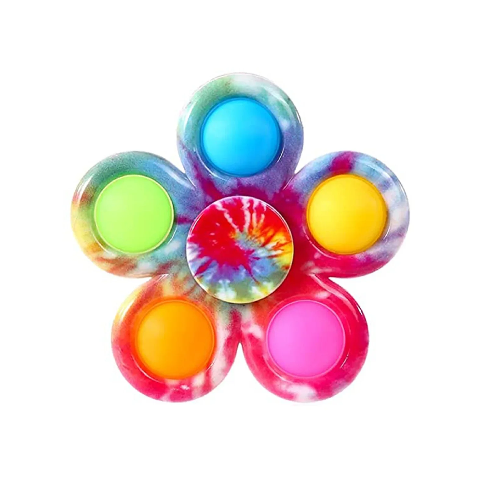 4PCSFlower Shaped Fingertip Five Leaf Gyroscope Stress Relief  Toys Children\'S Puzzle Puzzle Puzzle Stress Relief Board Game