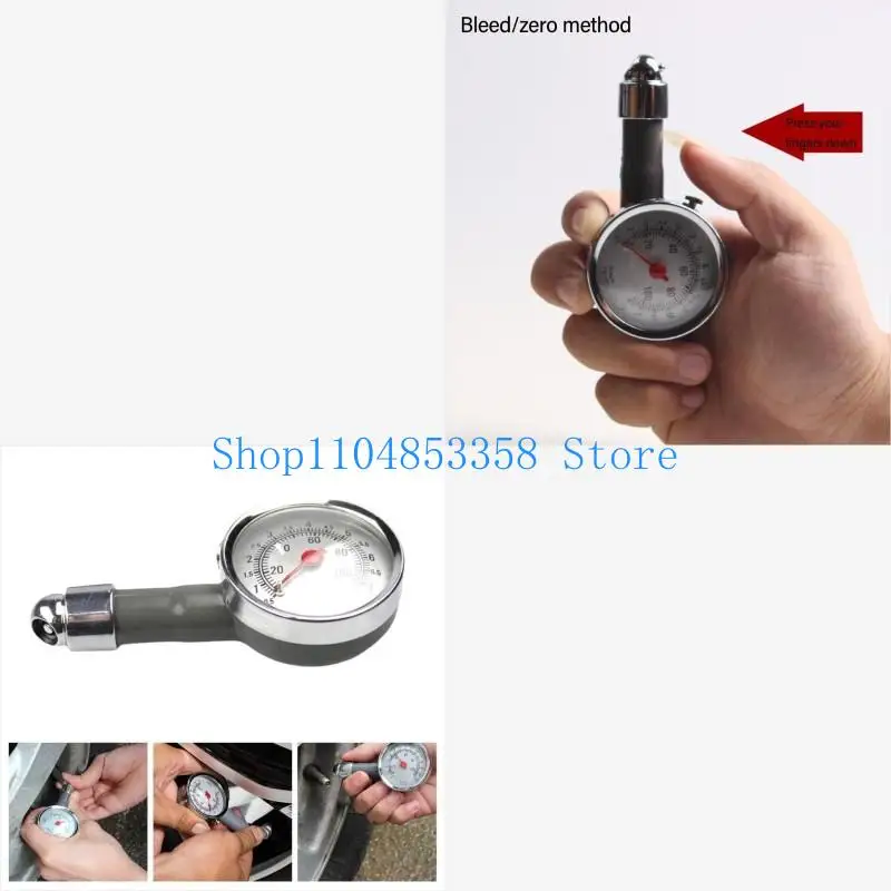 

0-100PSI высокоточный испытательный инструмент для авто мотоцикла, измеритель давления в шинах из нержавеющей стали, тестер давления воздуха в шинах