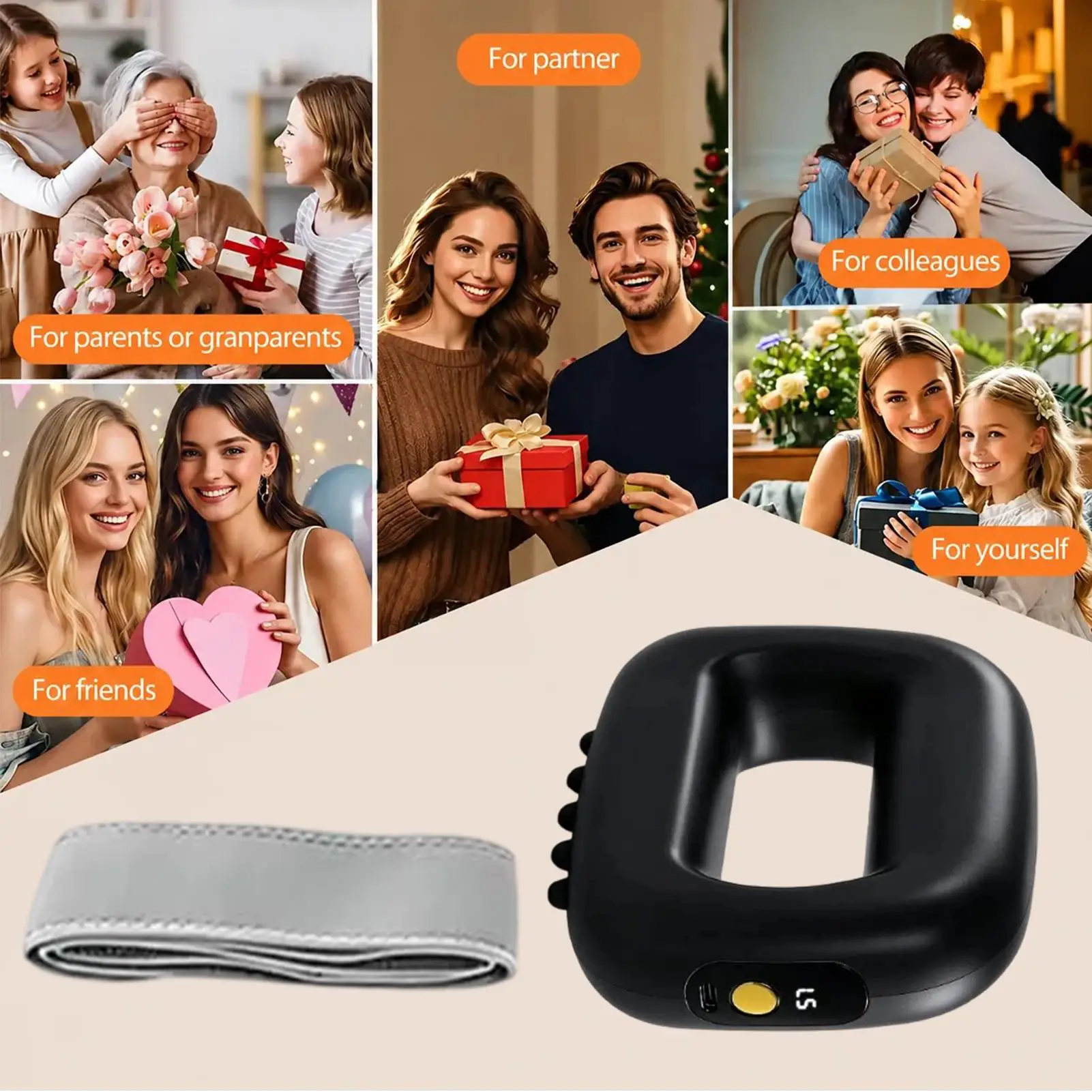 Cellulite Massage Device 3 Modes 5 Levels Cellulite Massage Slimming Ring Full-Body Fascia Ring For Deep Tissue Thigh Leg Muscle