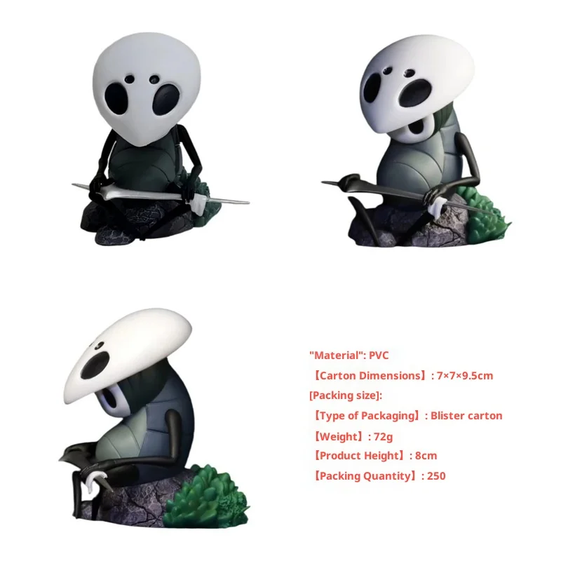 جوفاء فارس Silksong الدبور يجلس تشكل الشكل Quirrel لعبة شخصية نموذج أنيمي تحصيل تمثال مع قاعدة هدية المشجعين #2