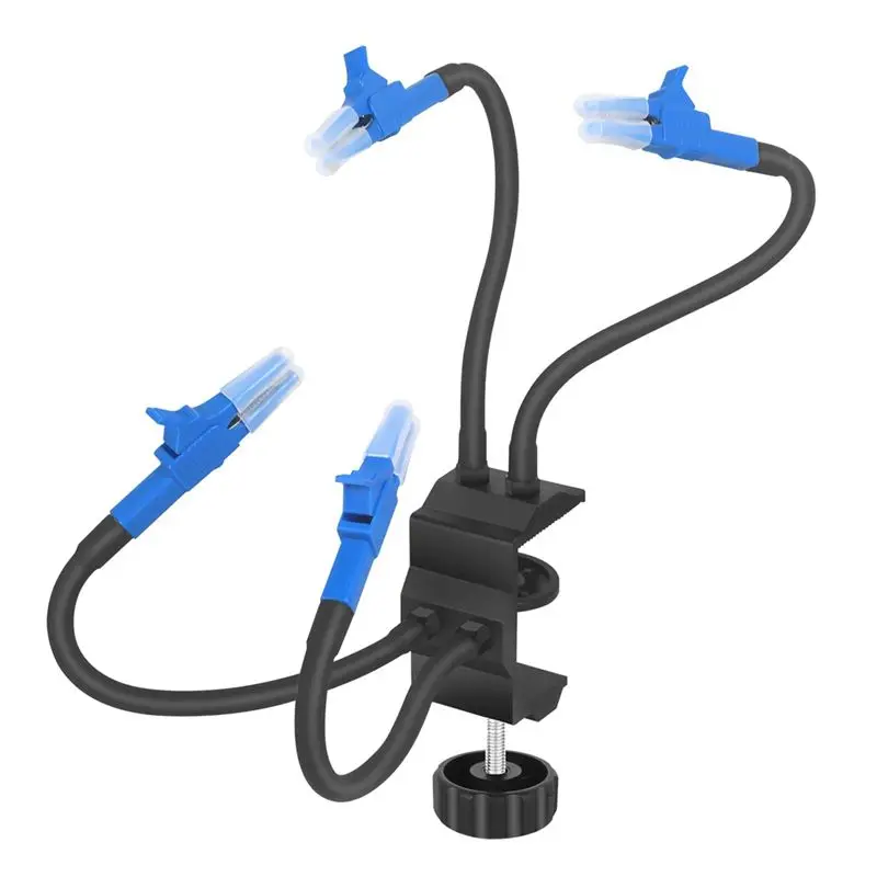 

SYW-Adjustable Table Clamp Base Helping Hands Soldering Third Hand Tools 4 Flexible Gooseneck Arms For Electronics Repair