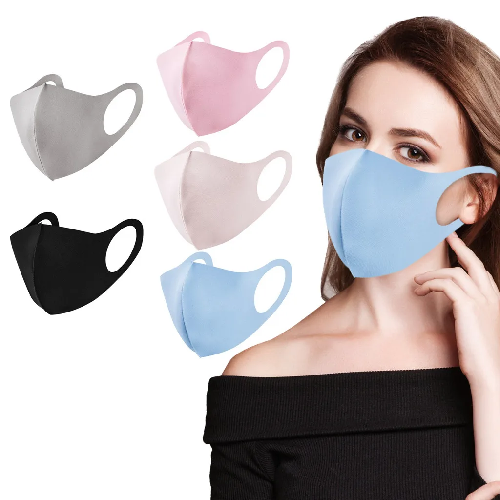 5 Pcs Pm2.5 Filter Replaceable Face Mouth Cover Protective Face Fashion Comfortable Outdoor Breathable Masks With Multiple Color