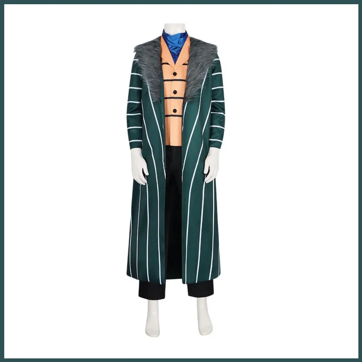 Anime Sir Crocodile Cosplay Costume Oka Shichibukai Crocodile Mr.0 General Uniform Woolen Collar Cloak Cape Man Carnival Suit