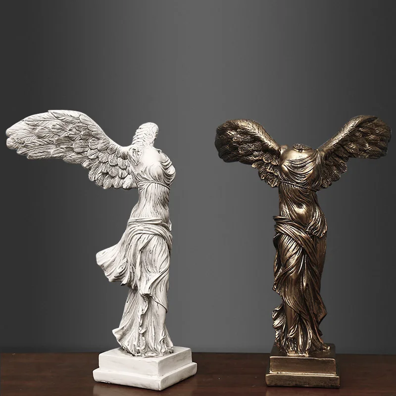 Winged Victory of Samothrace Retro Goddess Statue Office Desk Decoration Accessories Living Room Interior Book Shelf Decor Gift