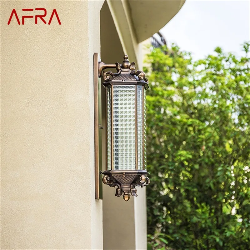 

AFRA Outdoor Wall Lamp LED Classical Retro Luxury Light Sconces Waterproof IP65 Decorative for Home