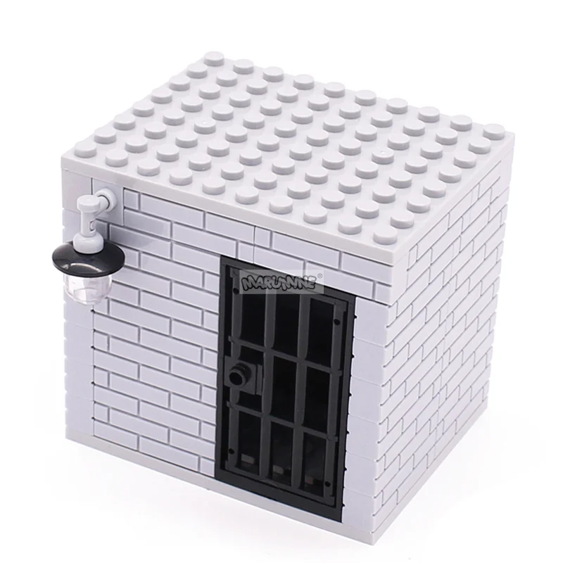 Marumine MOC 77 Pieces Military SWAT Weapon Prison Cell Building Model Thief Police Idea Classic DIY Kids Toys for Christmas