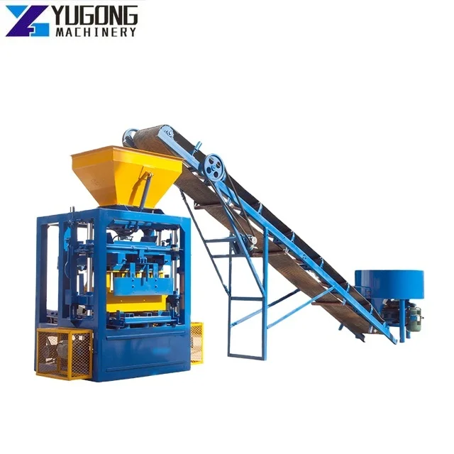 YUGONG Factory Price QT4-24 Hot Sale Cement Semi Automatic  Brick Making Machine