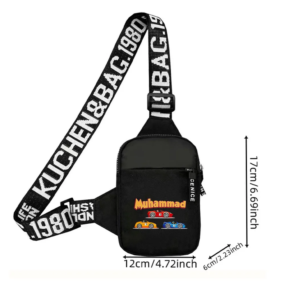 Customized Name Trendy Chest Pack Multi-functional Chest Bag Large Capacity Lightweigh Crossbody Bags Casual Sports Backpack
