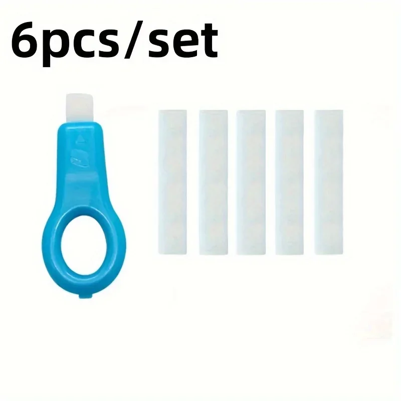 6-piece cleaning kit with manual stain remover - portable toothbrush kit for stubborn tooth stains