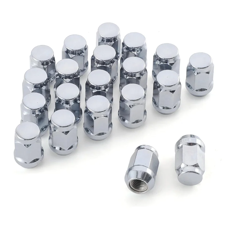 

M12x1.5 Wheel Lug Nuts, One-Piece Design Bulge Acornchrome Lug Nuts Durable Easy Install