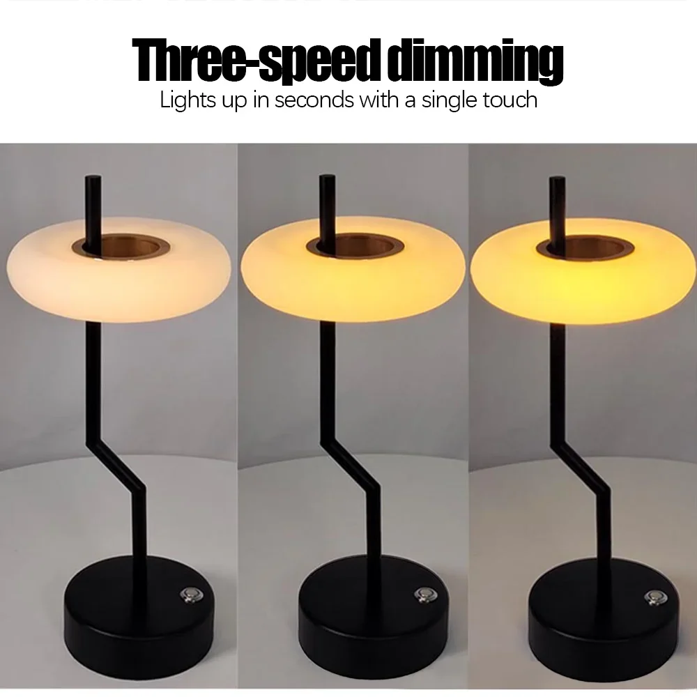 LED Lights Irregular Rotating Modern  Touch Sensor Table Lamp  it for Bedroom Living Room Decorative Night Lights