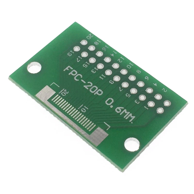 1Pcs 0.6Mm Test Board Fpc/Ffc Conversie Plaat 20P 30P 2.54Mm Afstand Pcb Switching