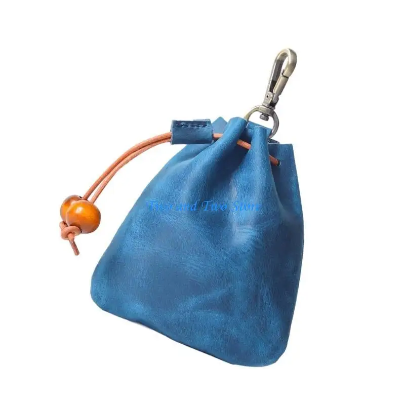 

HX6F Vintage Inspired Leather Wall Hanger Organizers Hand Stitched Craftsmanship for Necklace Earring Storage Home Decoration