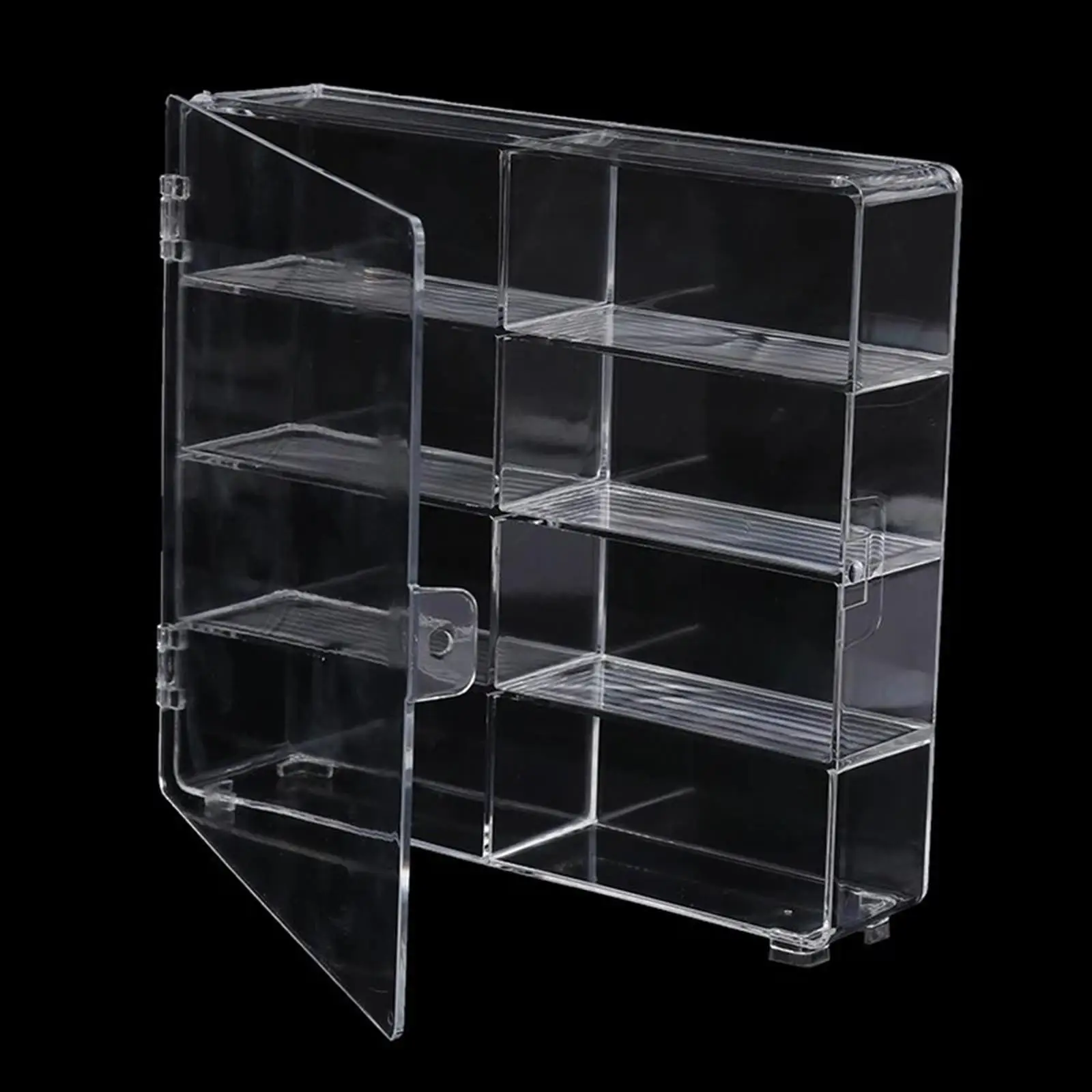 1/64 Vehicle Model Display Case 1/64 Diorama Parking 8 Grids Tabletop Decor Dust Cover Car Garage Display Case for Gifts