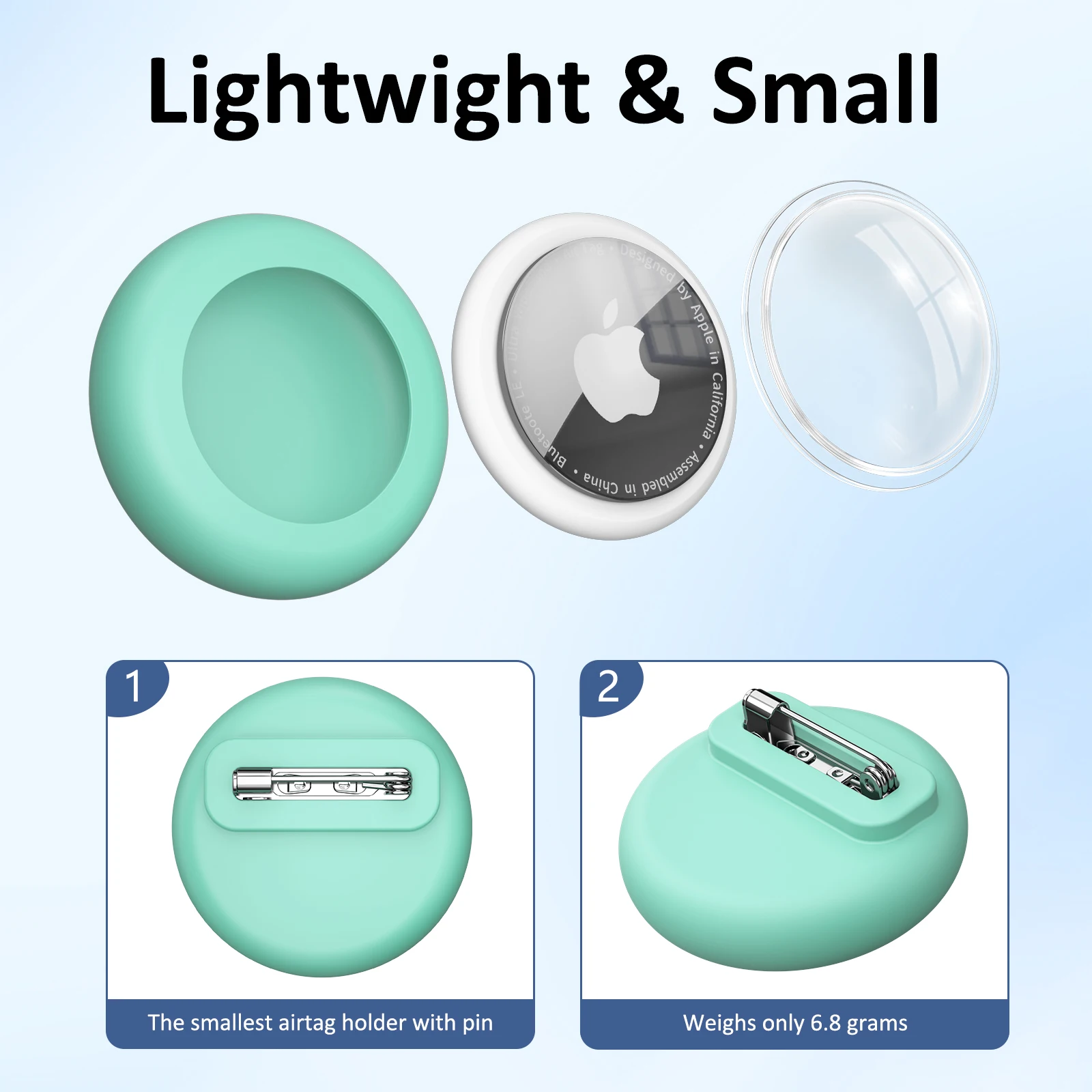 Silicone Holder for Apple Airtag Case with Invisible Pins AirTag GPS Tracker Cover for Children Elderly Clothes Shoes Backpack