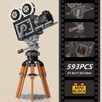 593PCS Movies Film CineCamera Strip Tribute Camera 100TH Anniversary Micro-Mini Block Model Building Blocks Bricks Toys Gift