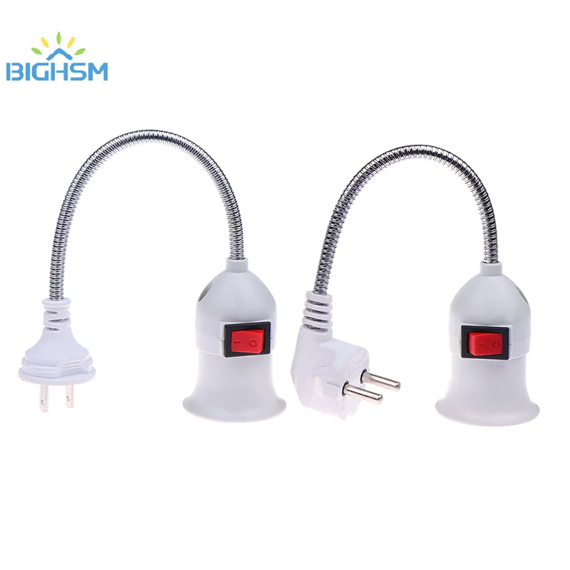 Adaptador de enchufe de luz de extensión, convertidor de enchufe de lámpara, soporte de bombilla E27, adaptador de bombilla de todas las direcciones