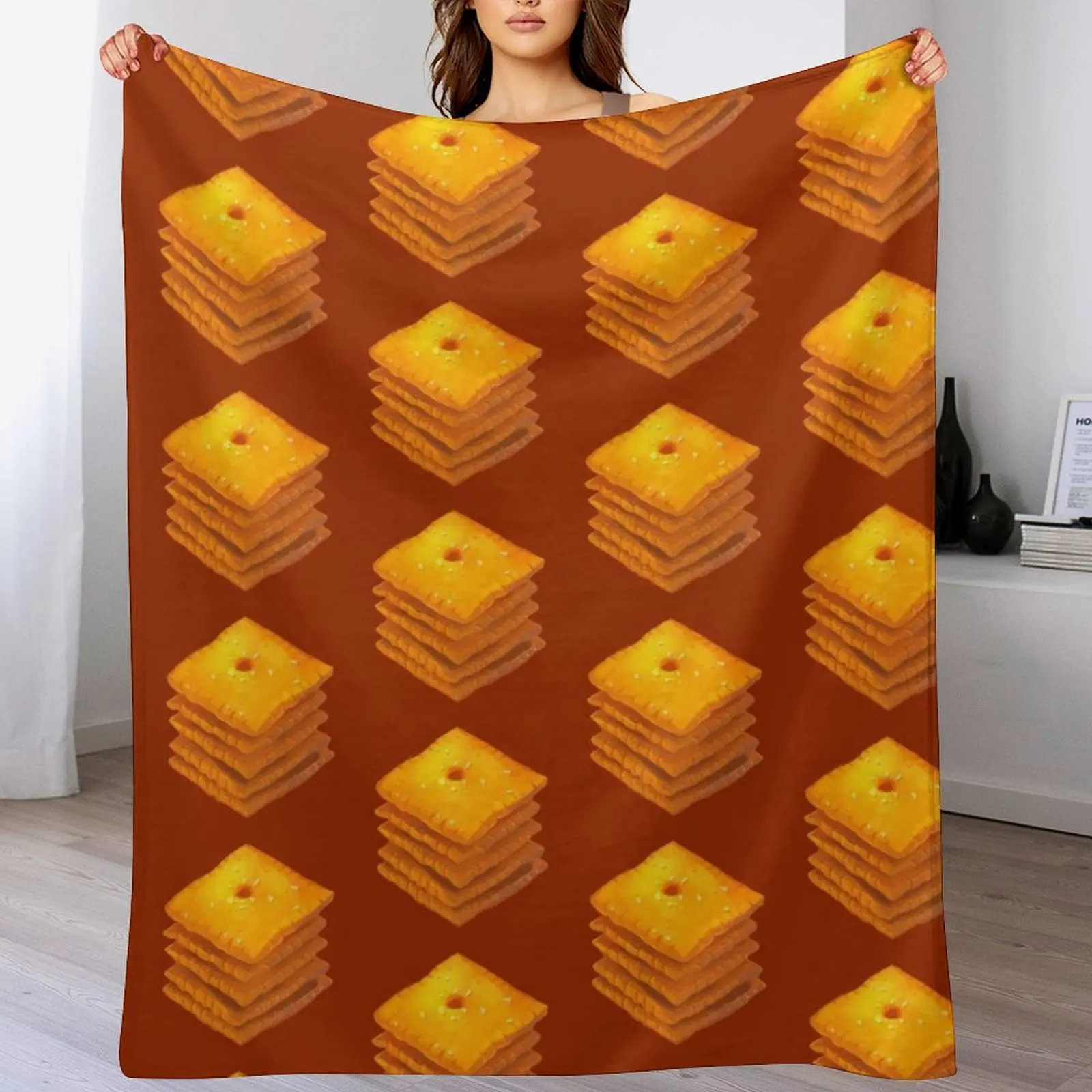 Cheese Cracker Stack Throw Blanket Beach warm winter Giant Sofa Blankets