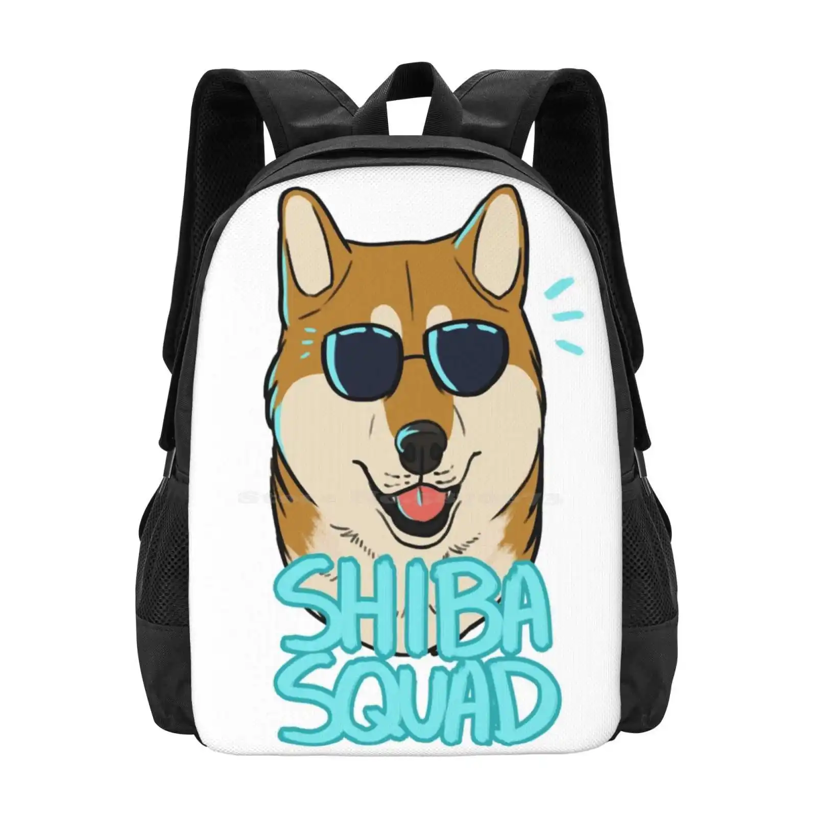 

Shiba Squad ( Red ) Pattern Design Laptop Travel School Bags Shiba Inu Dogs Doge Canine
