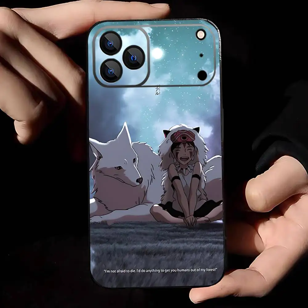 Чехол для телефона M-Mononoke H-Himes для iPhone 17,16,15,14,13,12,11,Pro,Max,Plus,E,Air,Mini Black, противоударный чехол Funda