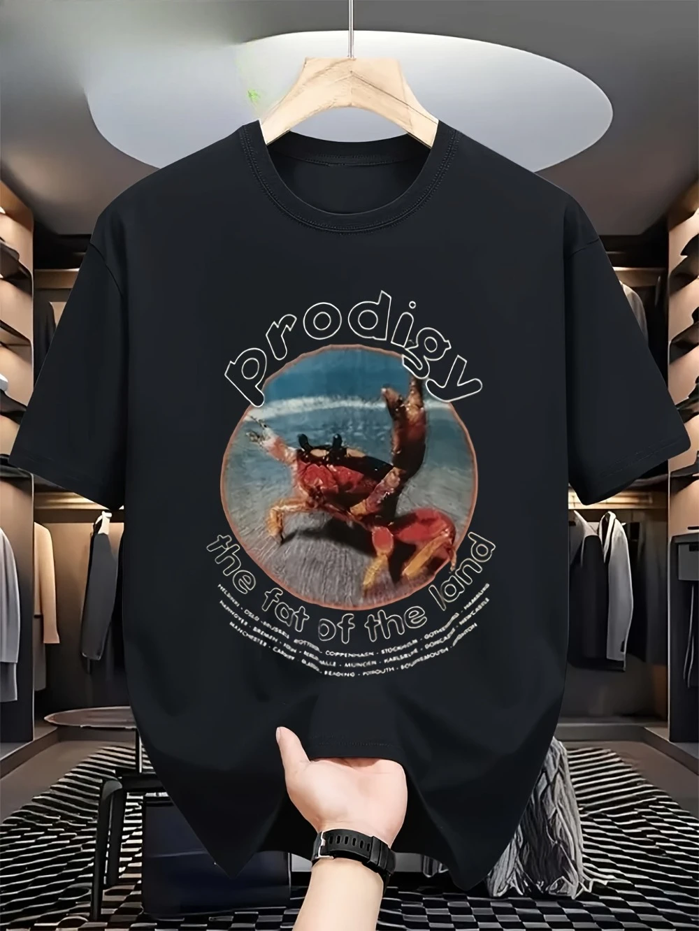 Prodigy Band '97' The of The Land 'Theme Printed T-shirt - Summer Casual Wear Selection, Music Enthusiast Clothing
