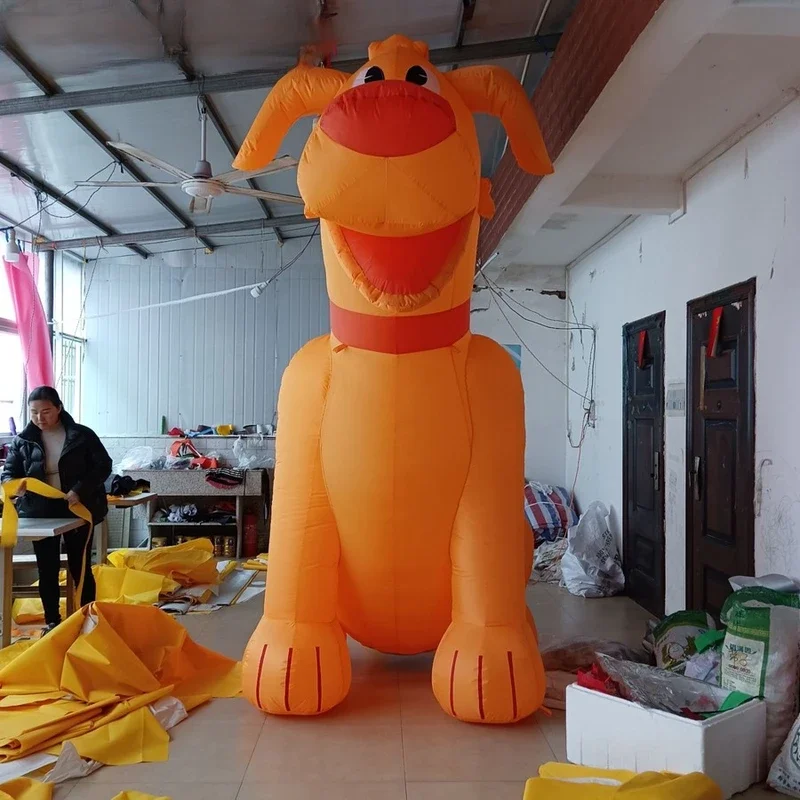 Large inflatable dog sitting balloon with outdoor advertising logo cute customized with blower For Party Exhibition